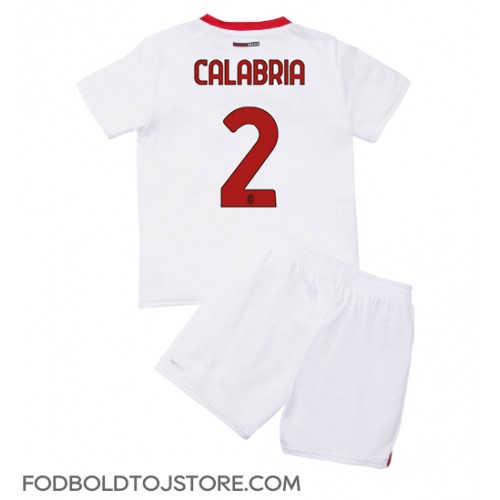 AC Milan Davide Calabria #2 Udebanesæt Børn 2022-23 Kortærmet (+ Korte bukser)